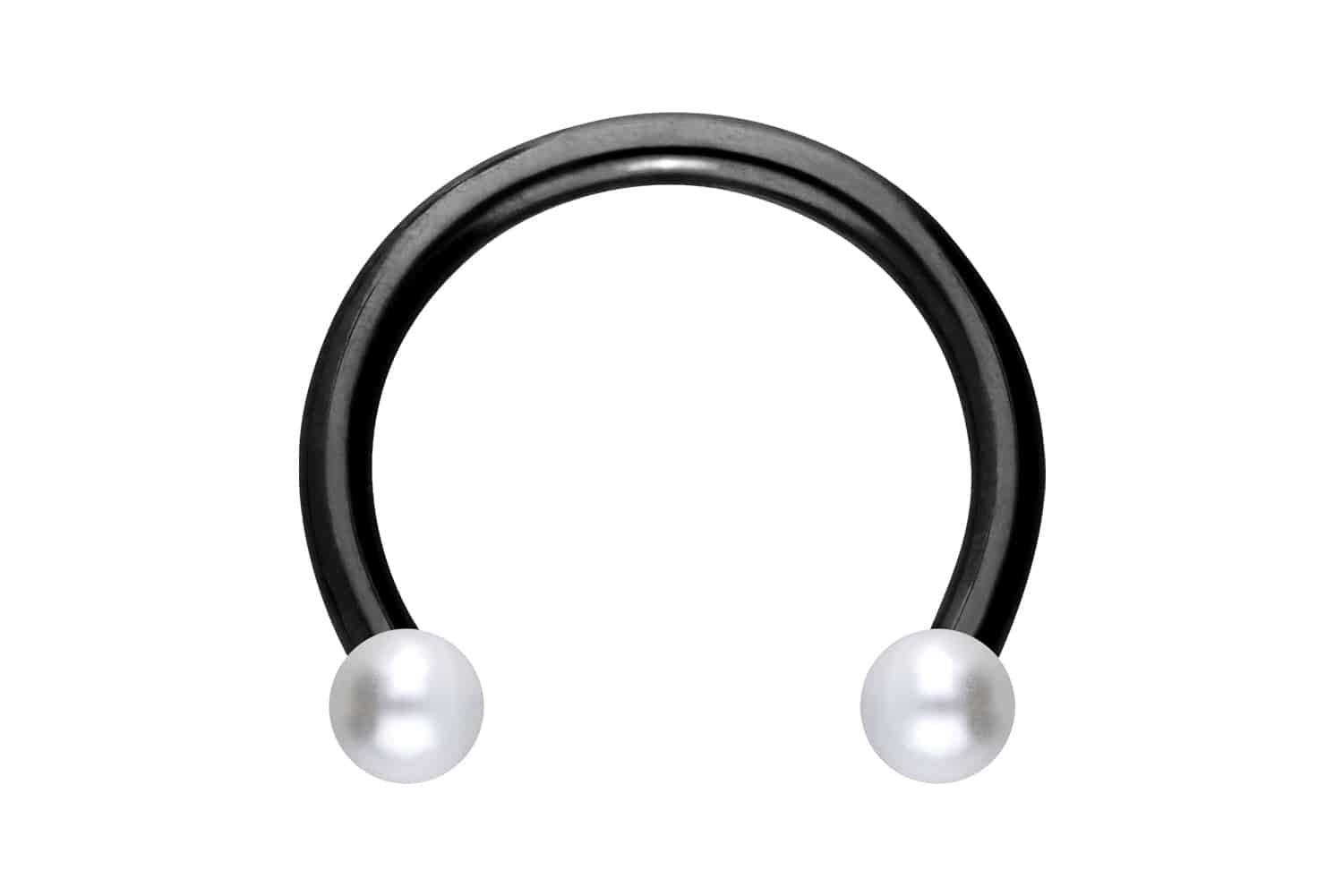 Titan Hufeisenring Piercing SYNTHETISCHE PERLEN